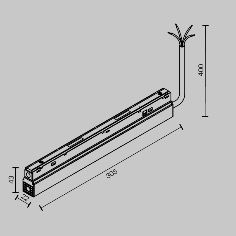 Адаптер Maytoni Technical TRA034DR-200W-DD-W