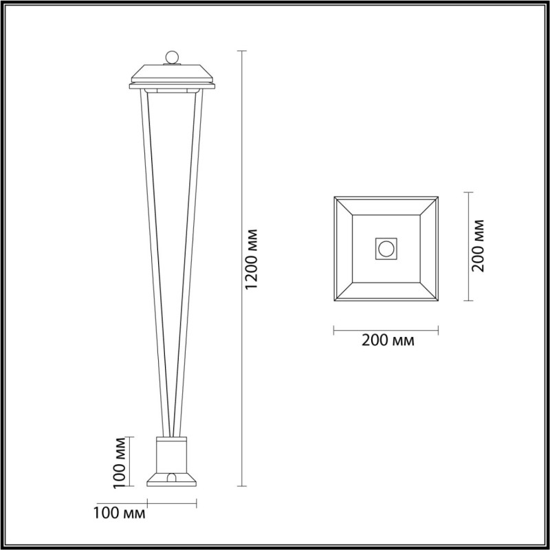 Садово-парковый светильник Odeon Light 6655/12GA3