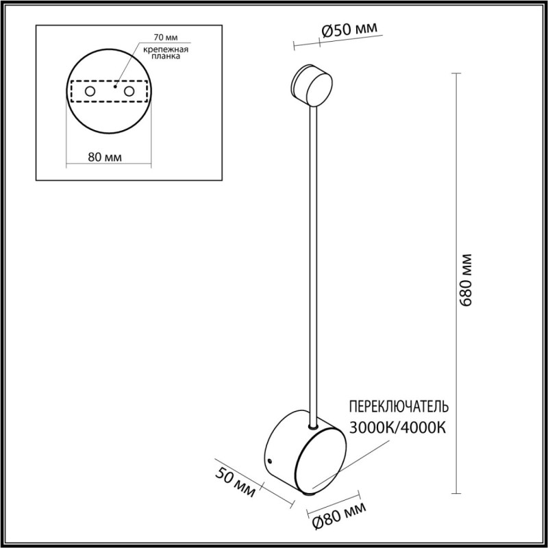 Бра Odeon Light 7008/5WLA