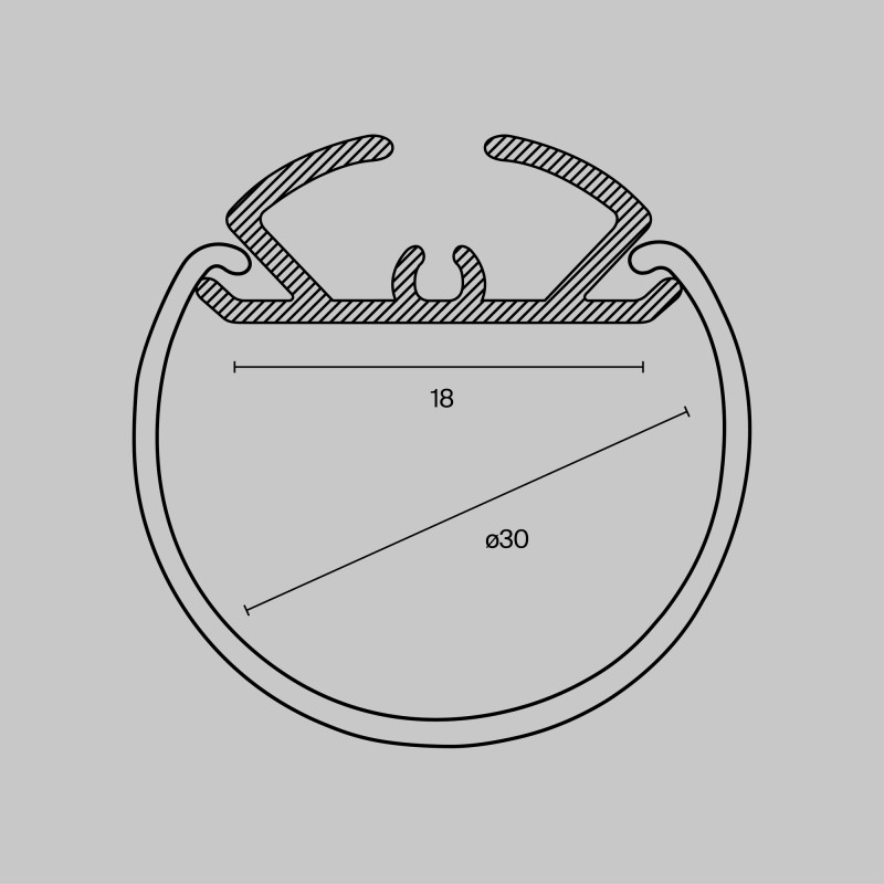 Профиль Maytoni Technical ALM-D30-S-2M