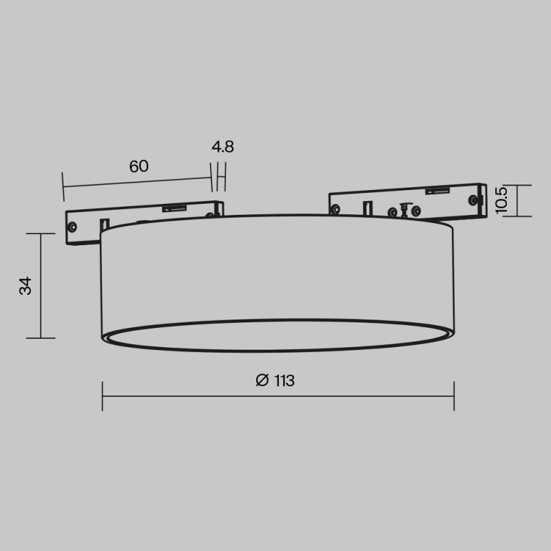 Светильник на шине Maytoni Technical TR189-1-12W3K-BW