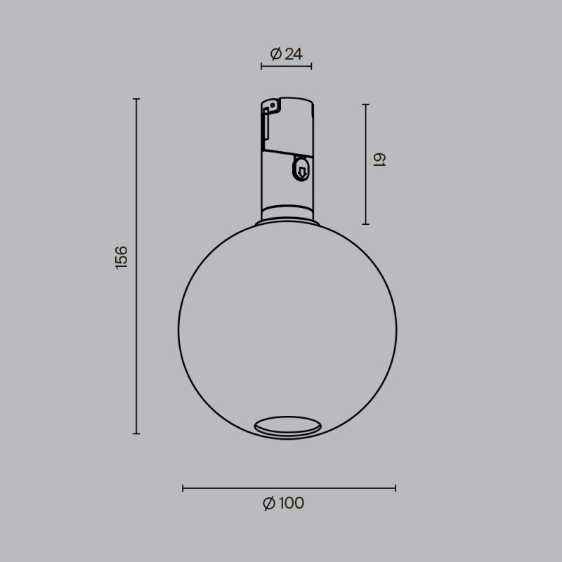 Светильник на шине Maytoni Technical TR205-1-3W3K-B