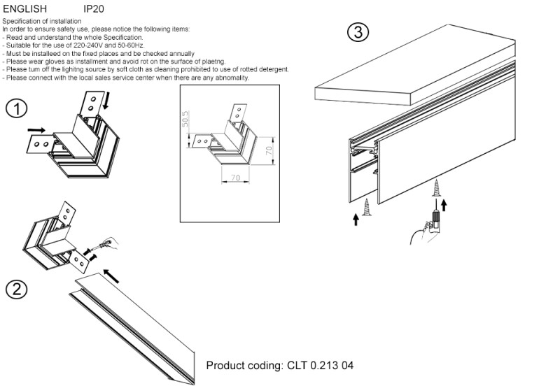 Соединитель для шинопровода Crystal Lux CLT 0.213 04 BL