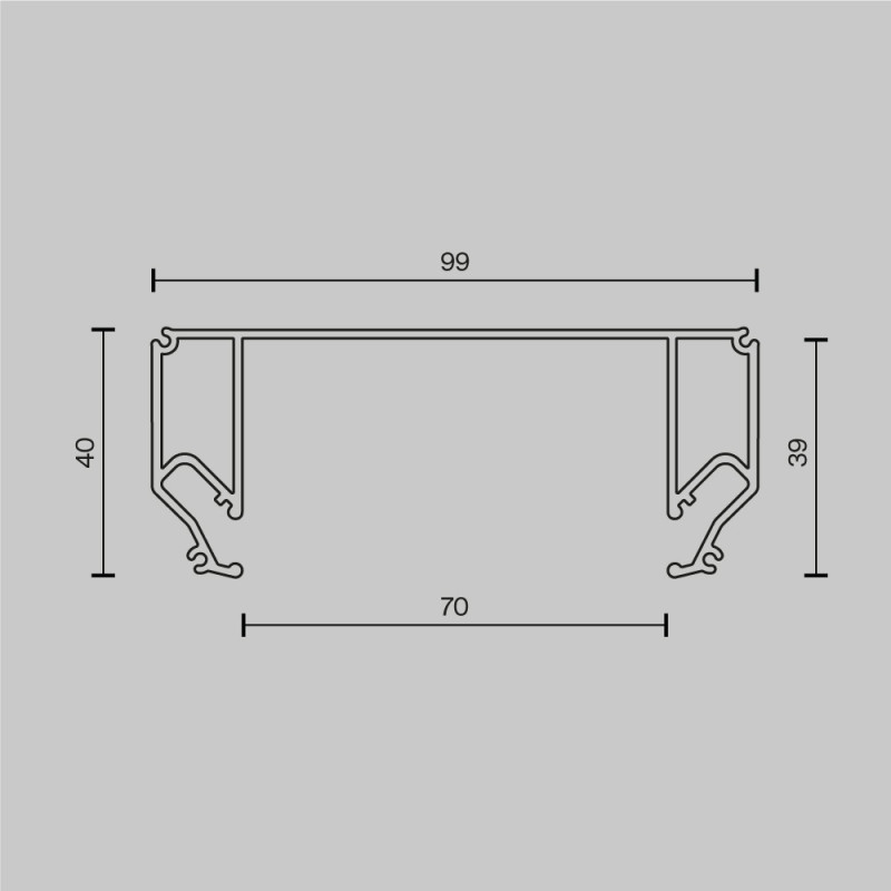 Профиль Maytoni Technical ALM-9940-SC-W-2M