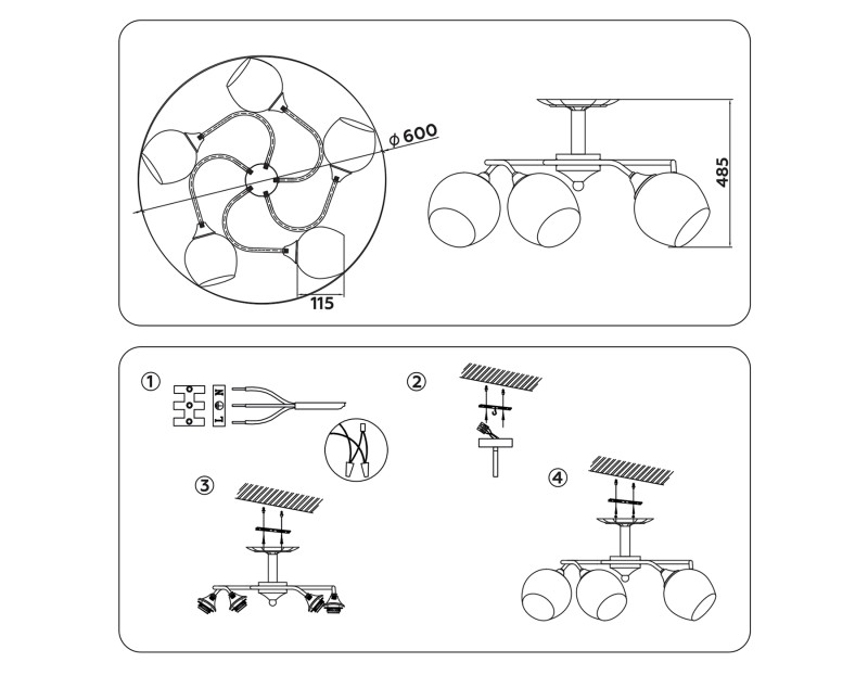 Накладная люстра Ambrella Light TR3199