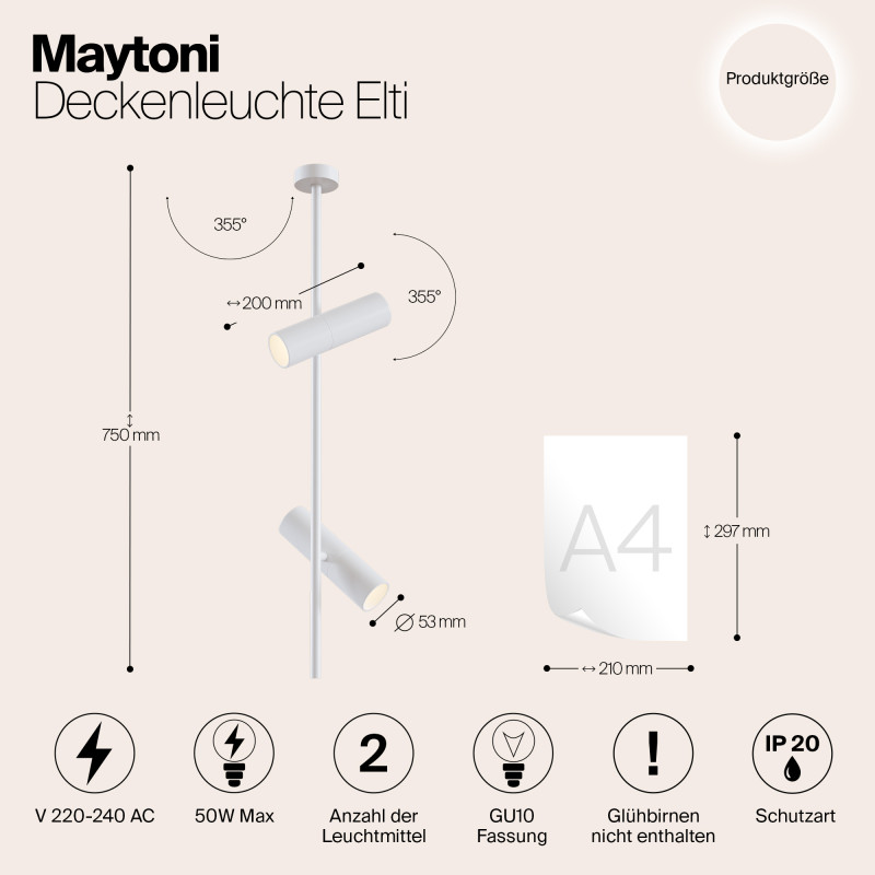 Спот Maytoni Technical C021CL-02W