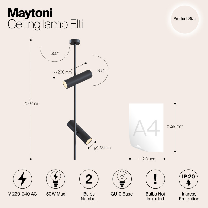 Спот Maytoni Technical C021CL-02B