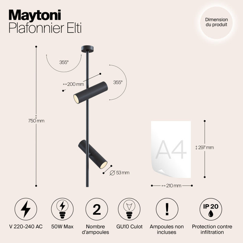 Спот Maytoni Technical C021CL-02B