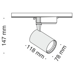 Светильник на шине Maytoni Technical TR003-1-12W3K-B