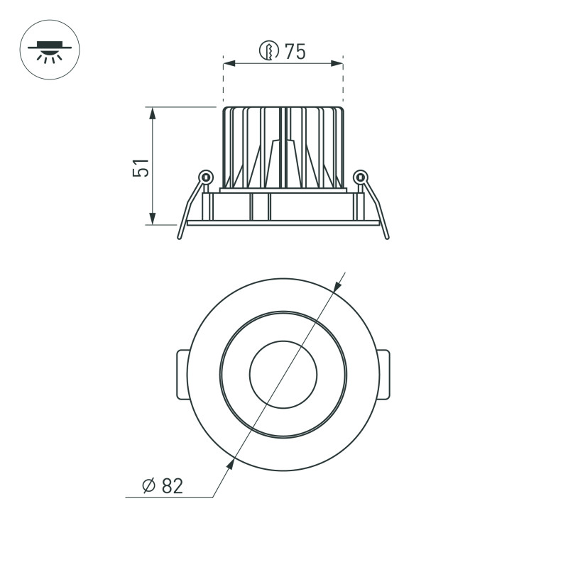 Светильник Downlight Arlight 037187(1)