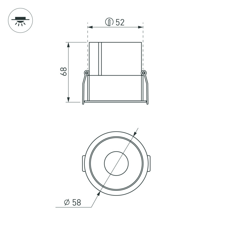 Светильник Downlight Arlight 035464(1)