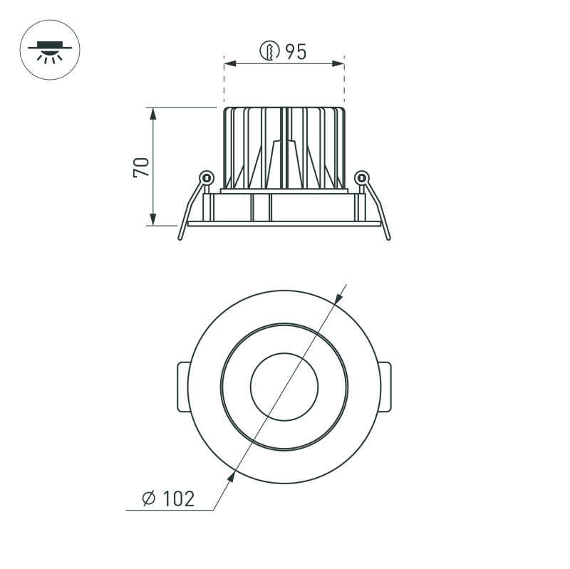 Светильник Downlight Arlight 033659(1)