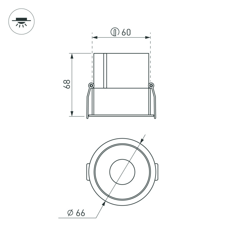 Светильник Downlight Arlight 037184(1)