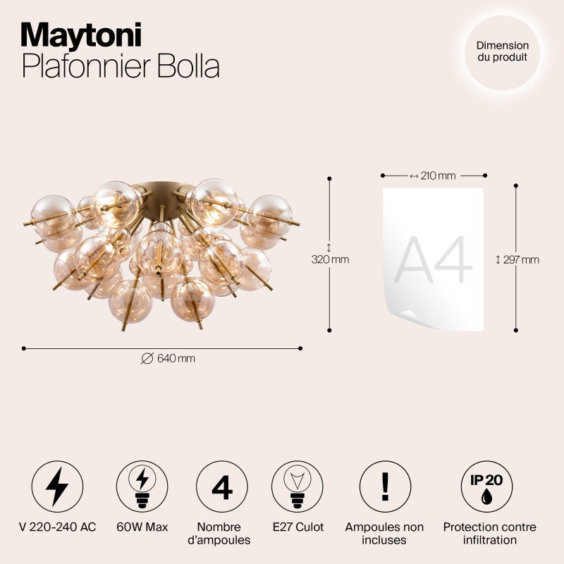 Накладная люстра Maytoni MOD133CL-04BS