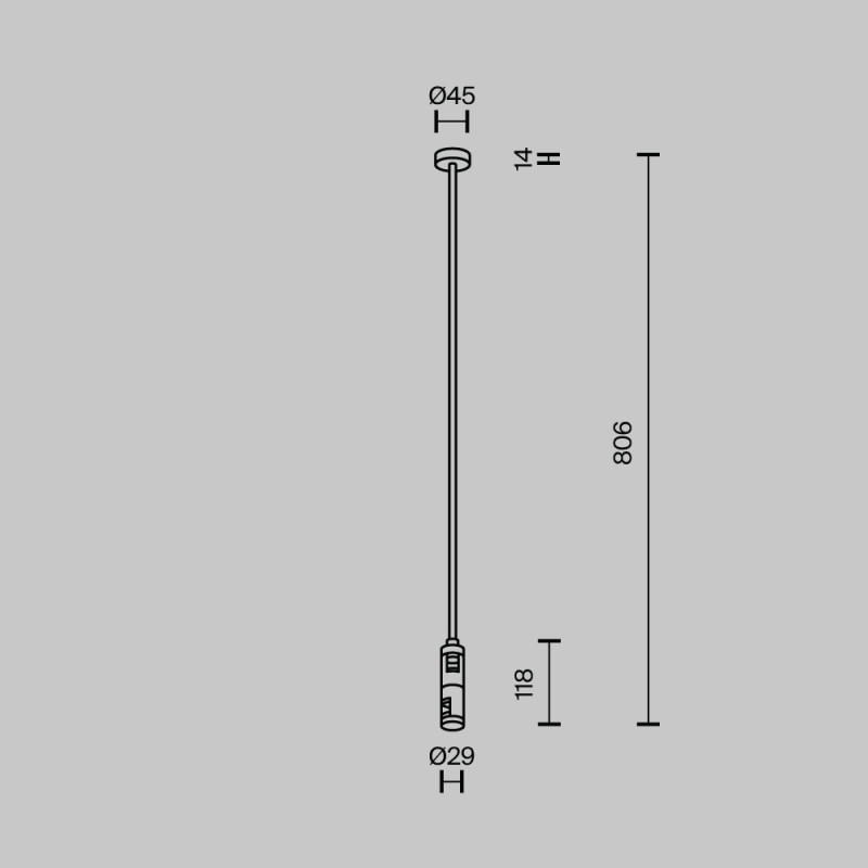 Стойка Maytoni Technical TRA159C-D1-BS