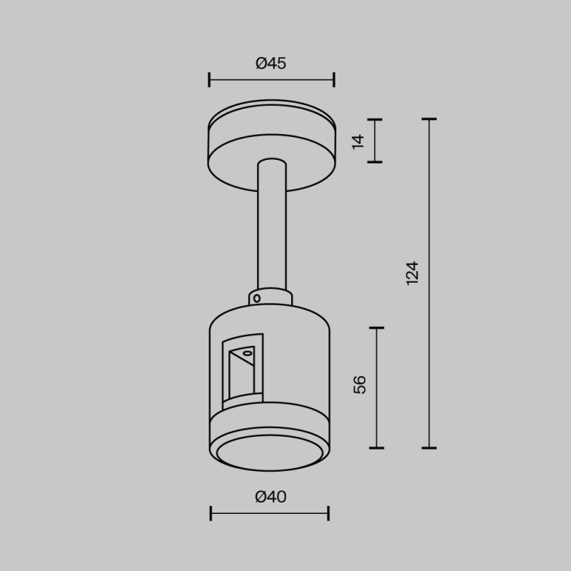 Подвесной комплект Maytoni Technical TRA156C-IPC1-BS