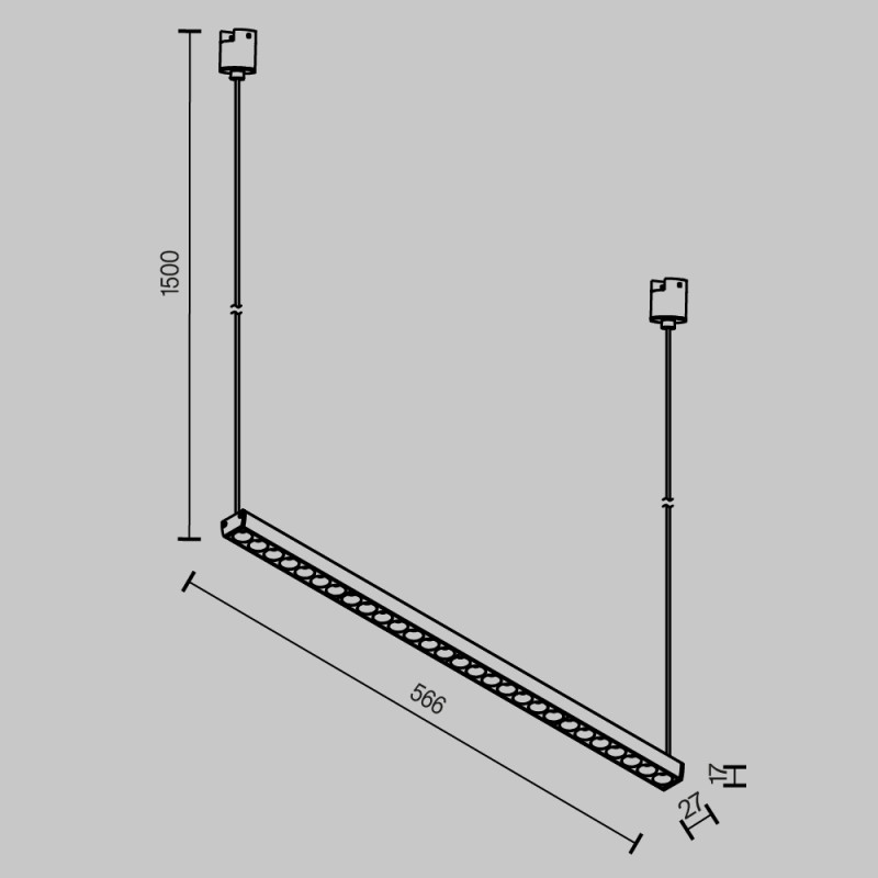 Светильник на шине Maytoni Technical TR169-1-26W3K-M-B