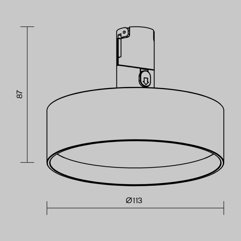 Светильник на шине Maytoni Technical TR204-1-12W3K-B