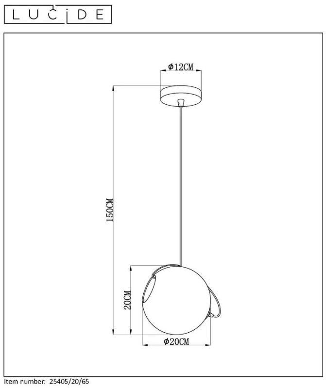 Подвесной светильник LUCIDE 25405/20/65