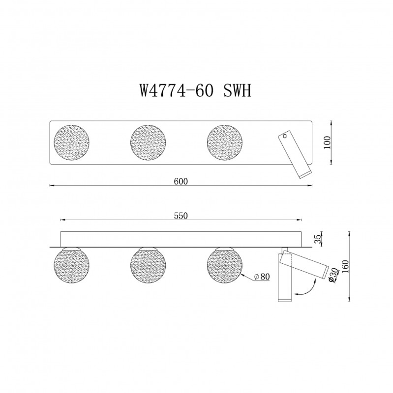 Бра iLedex W4774-60 SWH