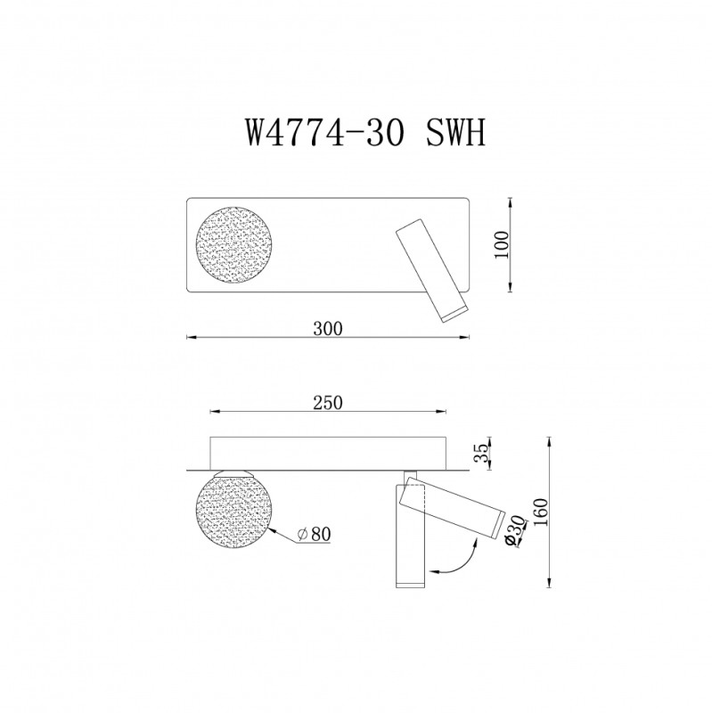 Бра iLedex W4774-30 SWH