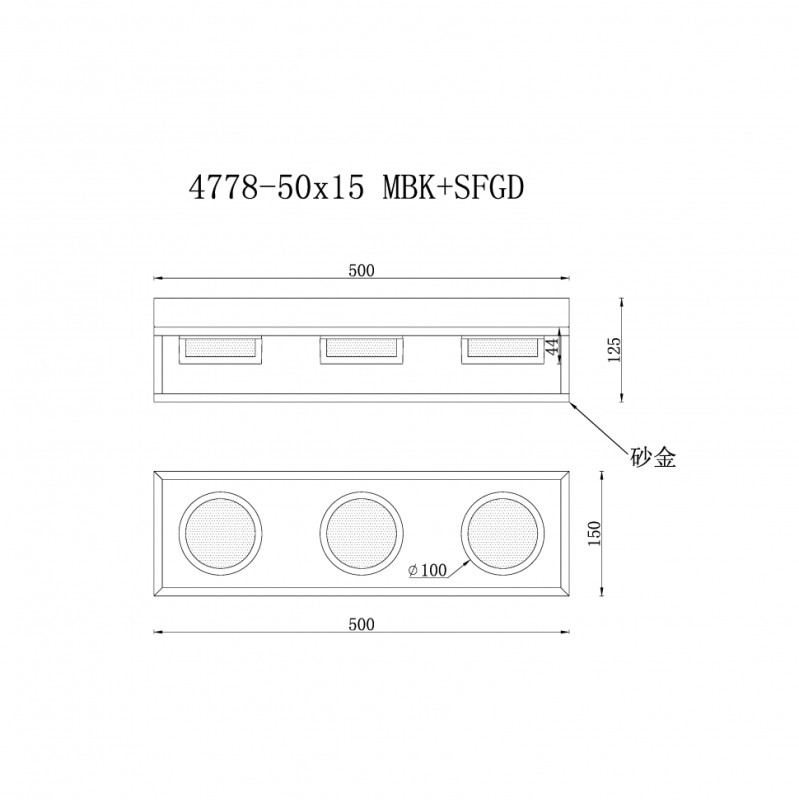 Бра iLedex 4778-50x15 MBK+SGD