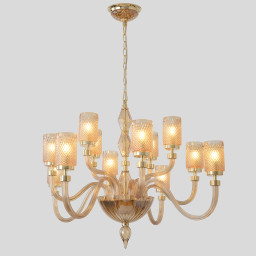 Подвесная люстра Crystal Lux SILVESTRO SP12 AMBER