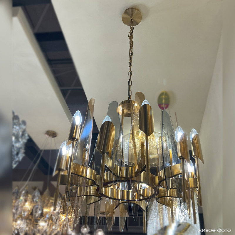 Подвесная люстра Crystal Lux CASA SP-PL12 BRASS