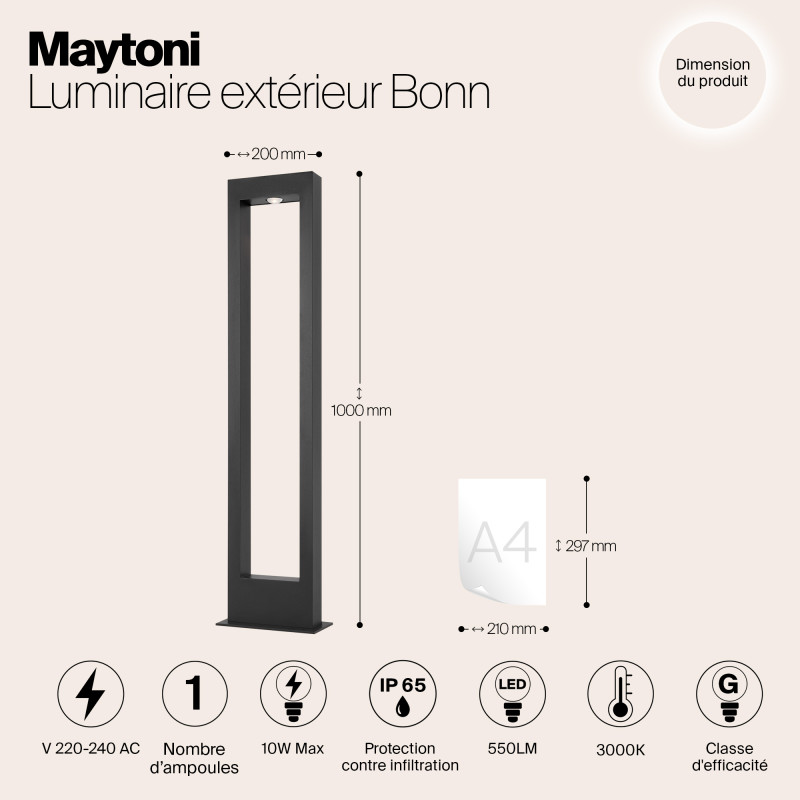 Садово-парковый светильник Maytoni O425FL-L10GF