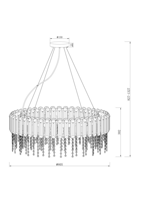 Подвесная люстра Maytoni MOD097PL-12CH