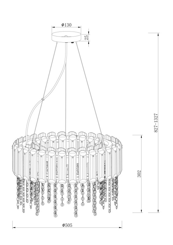 Подвесная люстра Maytoni MOD097PL-06CH