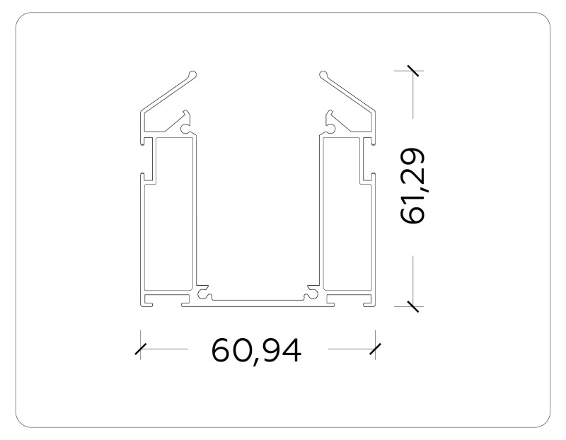 Профиль для шинопроводов Ambrella Light GL1013