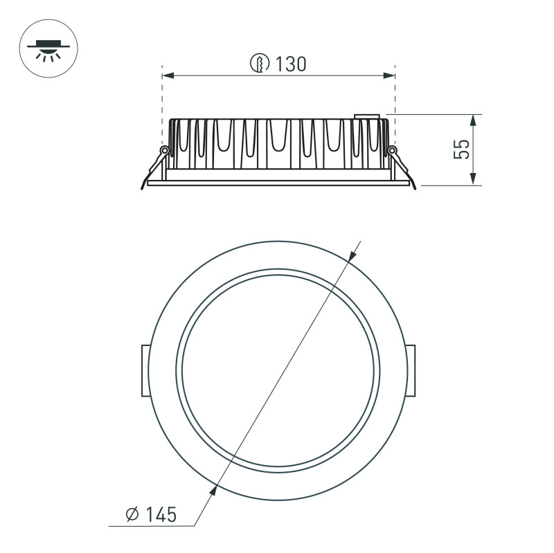 Светильник Downlight Arlight 021493