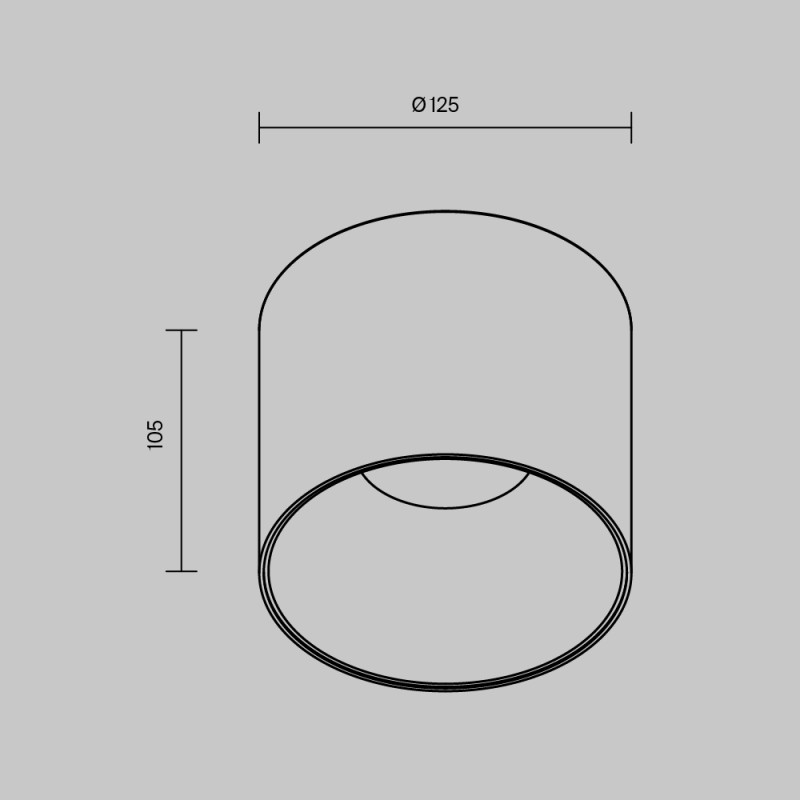 Накладной светильник Maytoni Technical C064CL-01-25W3K-D-RD-B