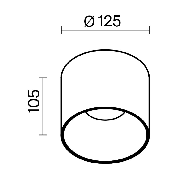 Накладной светильник Maytoni Technical C064CL-01-25W3K-D-RD-B