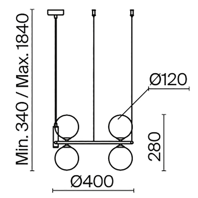 Подвесная люстра Maytoni MOD013PL-04BS1