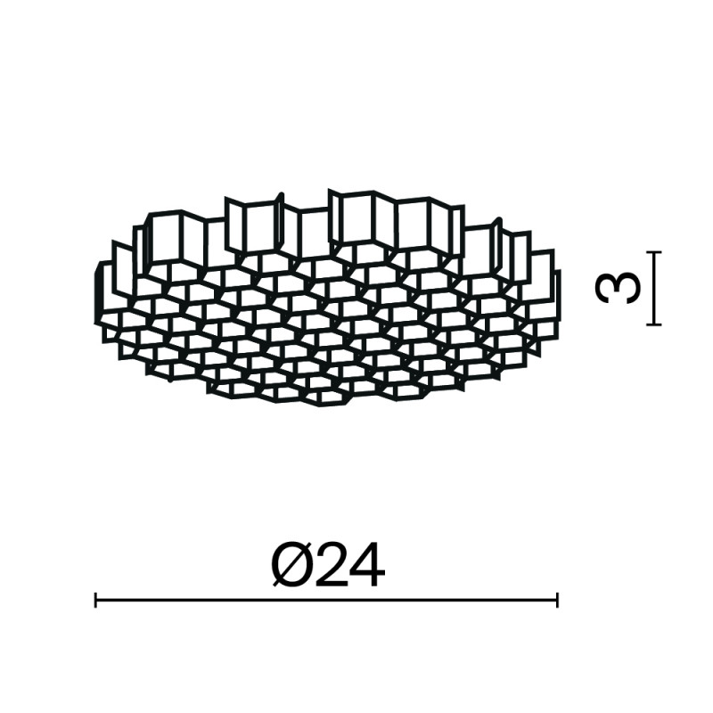 Антибликовая решетка Maytoni Technical HoneyComb-D24