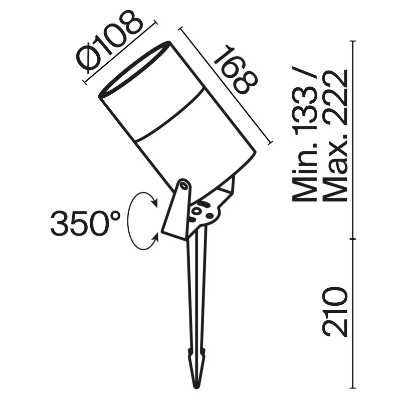 Грунтовый светильник Maytoni O050FL-L15W3K