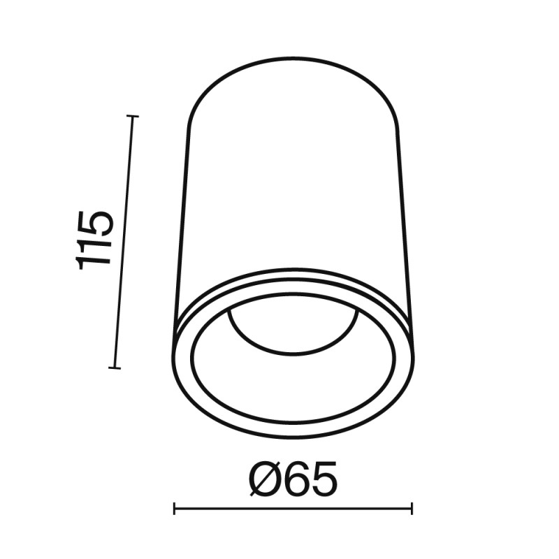 Влагозащищенный светильник Maytoni Technical C029CL-01-S-B