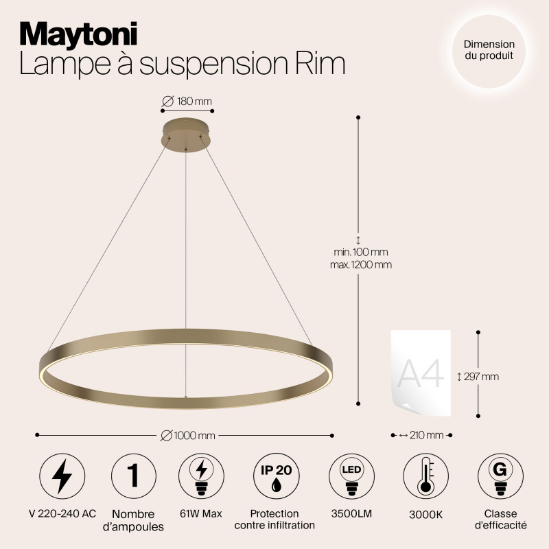 Подвесной светильник Maytoni MOD058PL-L54BS3K