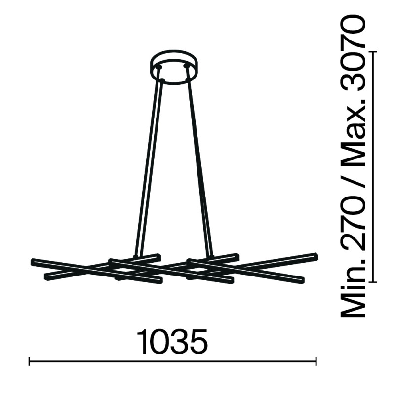 Подвесная люстра Maytoni MOD244PL-L50BSK