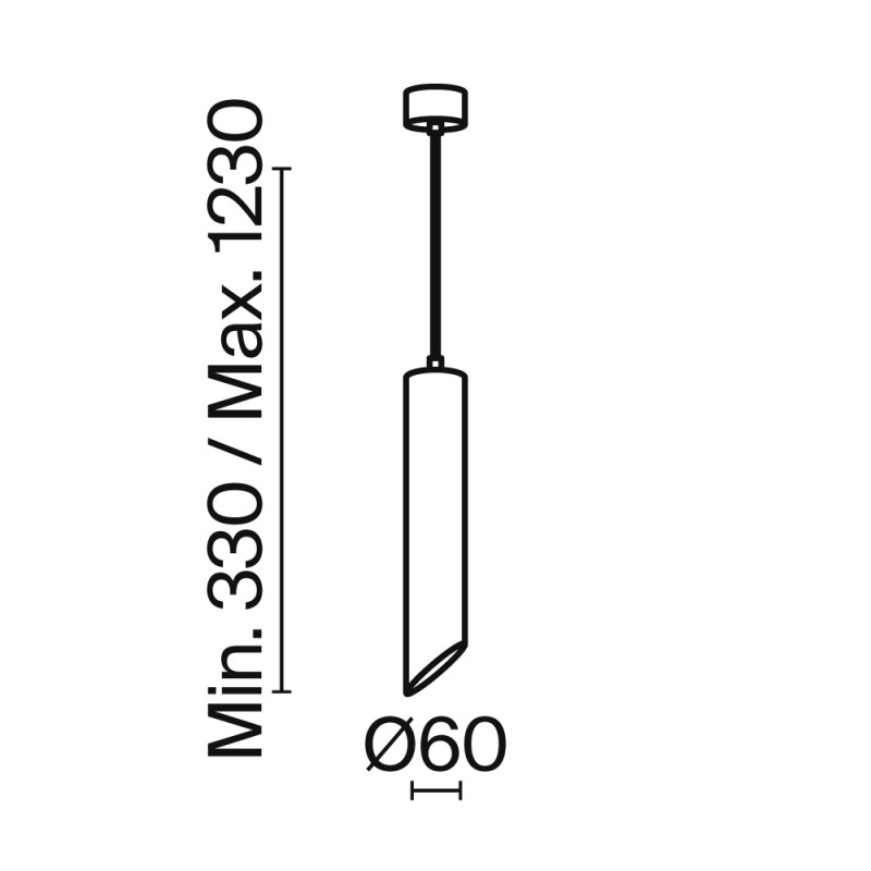 Подвесной светильник Maytoni Technical P044PL-01-30GU10-B