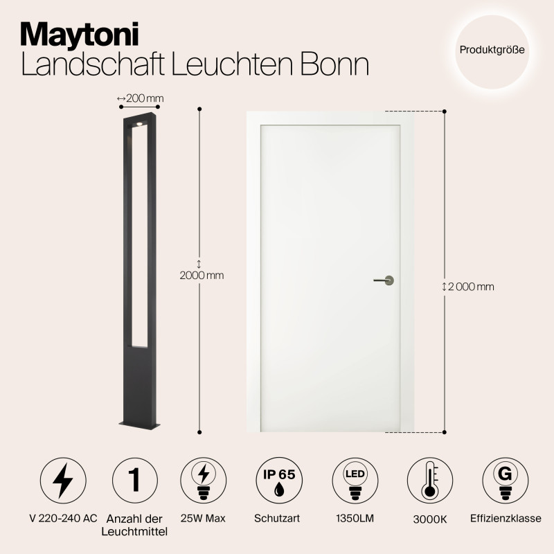 Садово-парковый светильник Maytoni O425FL-L25GF