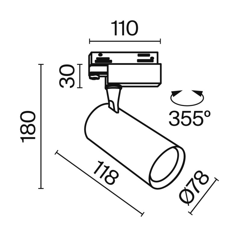 Светильник на шине Maytoni Technical TR029-3-10W3K-S-W