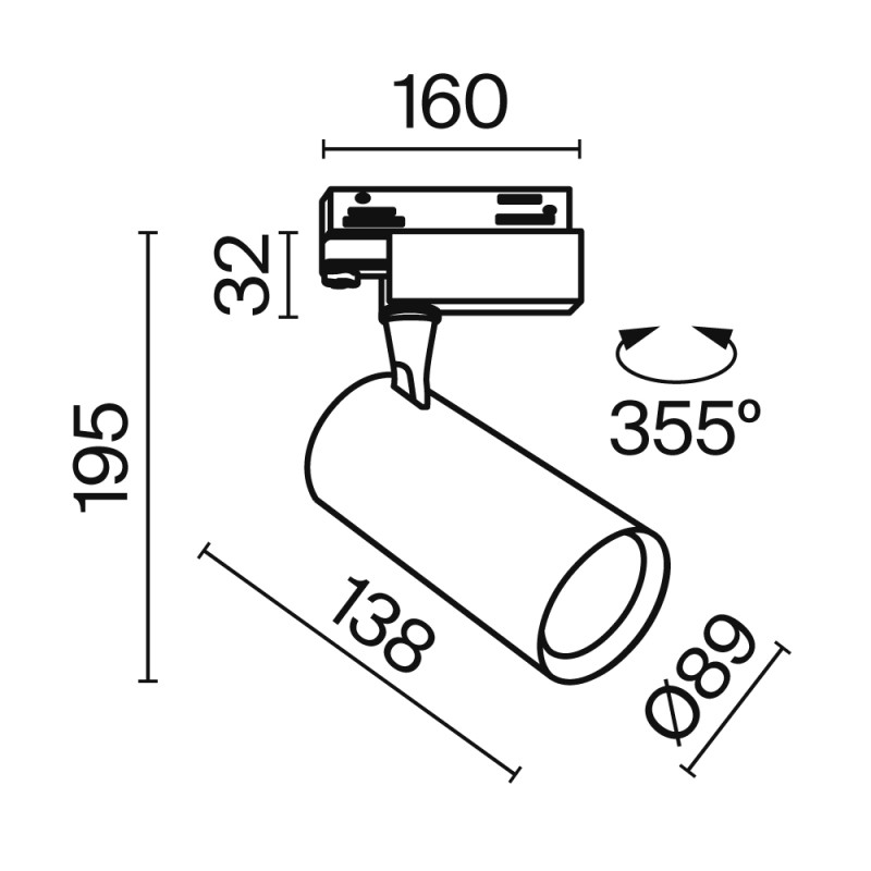 Светильник на шине Maytoni Technical TR029-3-26W3K-S-W