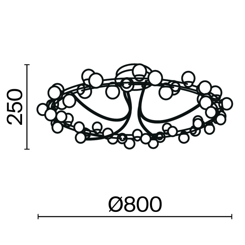 Накладная люстра Maytoni MOD081CL-L48G3K