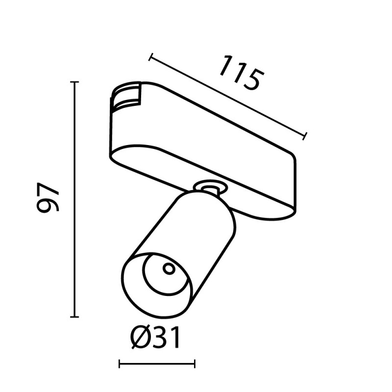 Светильник на шине Maytoni Technical TR103-1-5W3K-M-B