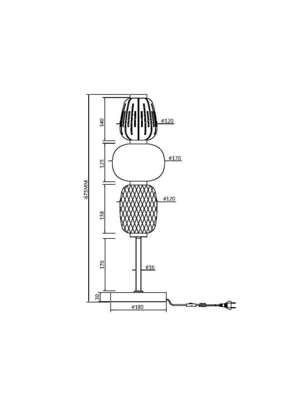 Настольная лампа Maytoni MOD267TL-L28CH3K