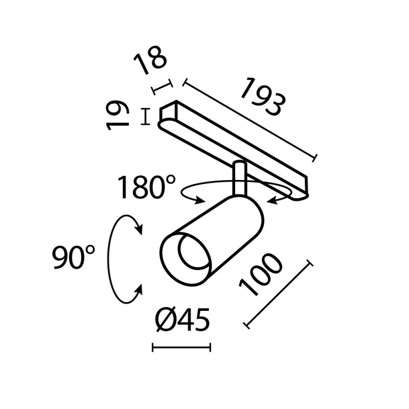 Светильник на шине Maytoni Technical TR032-2-5W3K-S-W