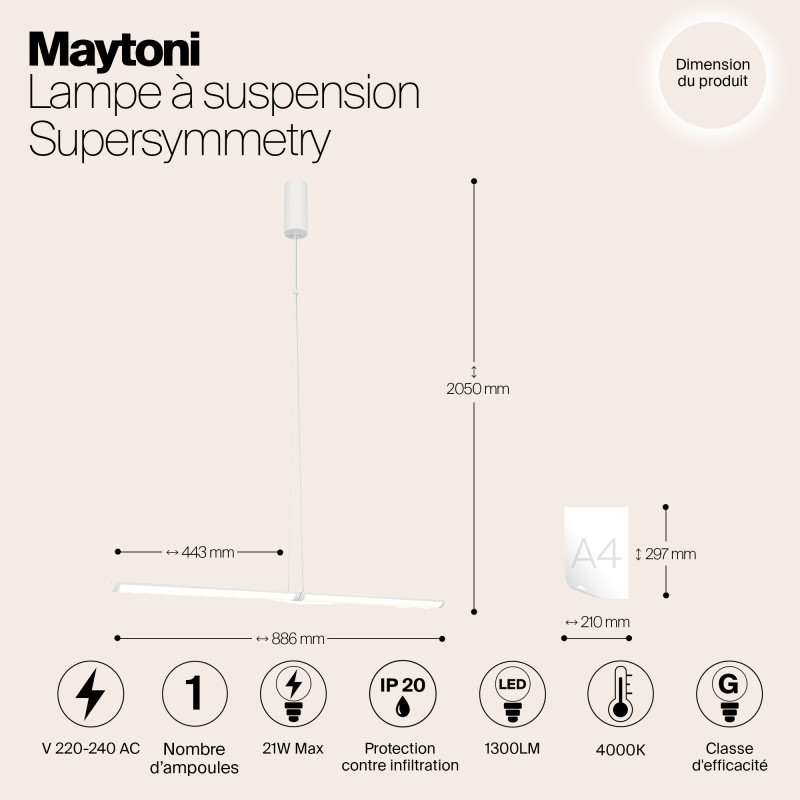 Подвесной светильник Maytoni P096PL-L11WK1